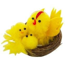 Henne Hühnern Vogelnest Ostern Dekoration Osterdeko, 5 cm