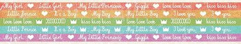 UHK  5x30 cm Scrapbooking Papier Streifen - Pastellfarbene Worte