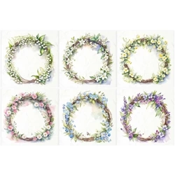 Scrapbooking-Bastelpapier-Set reis - ITD - RSM125 Maiglöckchen, Gänseblümchen