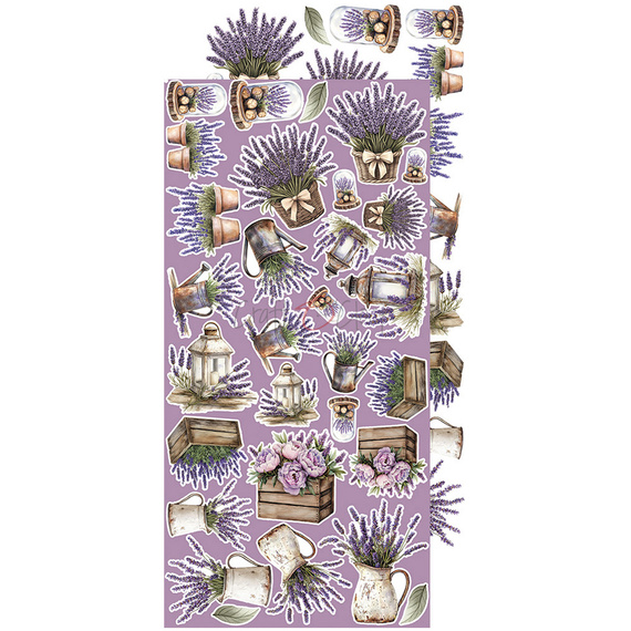 CRAFT OCLOCK 15x30cm Scrapbooking Papier mit Elementen, Heritage Whispers - Flowers