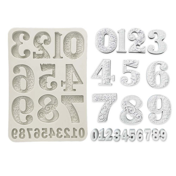 STAMPERIA SILIKONFORM Mold Abformen Gießen Mould, Gear Up Ziffern