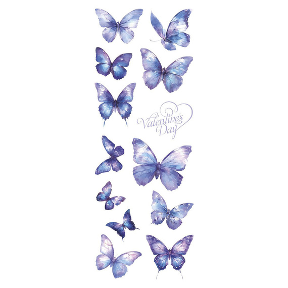 AUFKLEBER folie - Weiße und blaue Schmetterlinge
