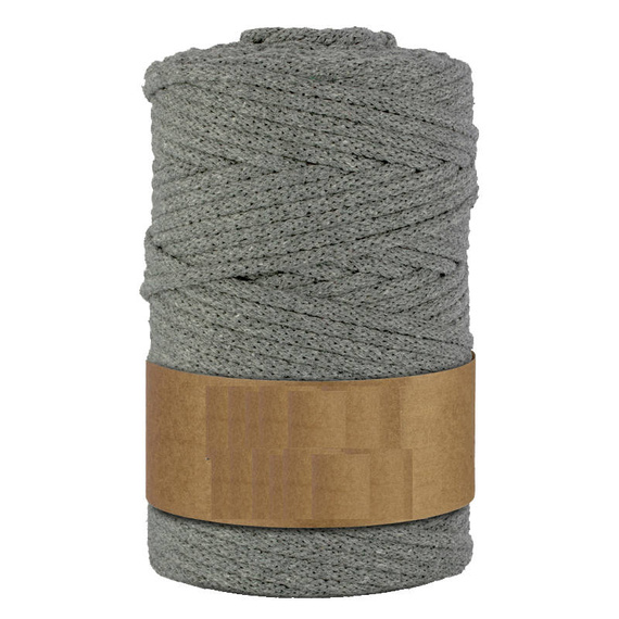 Baumwollkordel 5mm Seil aus Baumwolle mit Polyester Kern 100m - dunkelgrau