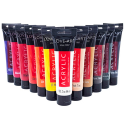 LOVEART Acrylfarbe 100ml - Set mit 12 Farben