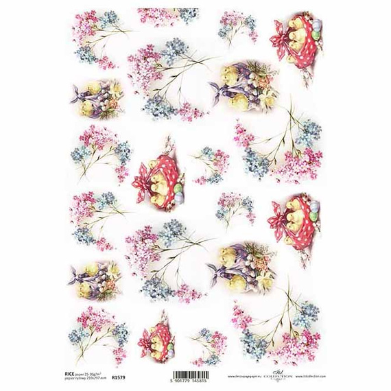 ITD Reispapier Decoupage Bastelpapier Softpapier Serviettentechnik, Hühner R1579