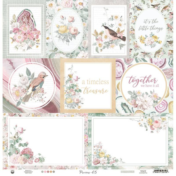 P13 30,5x30,5cm doppelseitig Scrapbooking Paper Designpapier 240g, Precious 05
