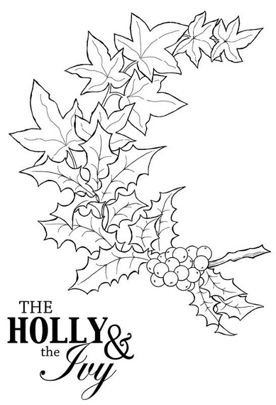 WOODWARE Transparent Stempeln Set Motivstempel Clear Stamps - The Holly and the Ivy,  Stechpalme