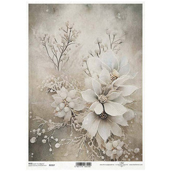 ITD Reispapier Decoupage Bastelpapier Serviettentechnik-R2337 Blumen, Sträuße
