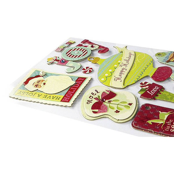 TITANUM AUFKLEBER Dekor Stickers Weihnachten Briefmarken Inschriften Tags