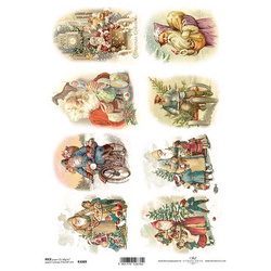 ITD Reispapier Decoupage Bastelpapier, Weihnachten, Weihnachtsmann, Väterchen Frost R1009