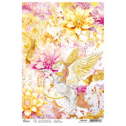 Reispapier Decoupage Bastelpapier für A4 decoupage - Ciao Bella - Strahlender Pegasus