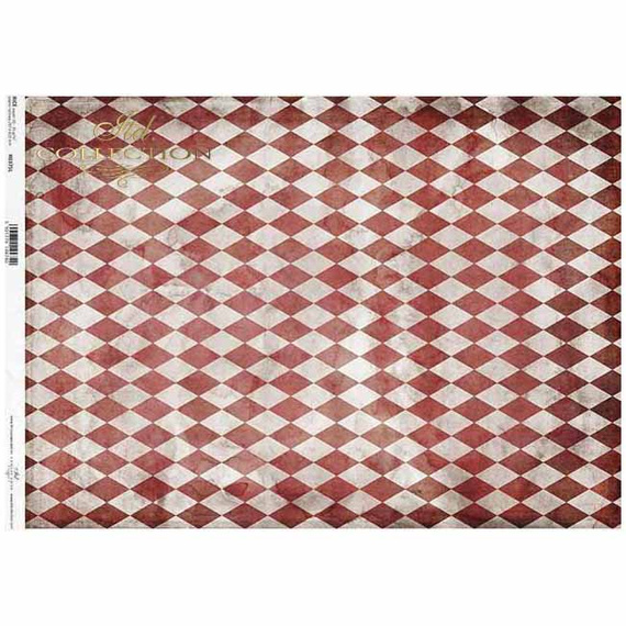 Reispapier für Decoupage A3 - Hintergrund Rhomben - R0375L - Itd Collection