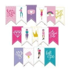 P13 Papier Hängen Benner Etiketten Tags Anhänger Hängeetiketten, Girl Gang