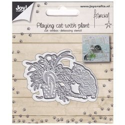 JOY!Crafts Stanzform Präge Stanzschablone Cutting Die - 6002/1127 Katze mit Pflanze