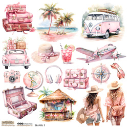 AUFKLEBER ScrapLove Dekor Stickers - Travel 3