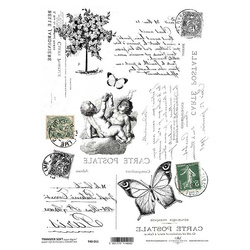 ITD Transferpapier für decoupage, SOFT A4 T40-011 Engel Handschrift