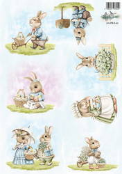 ARTALCHEMY Reispapier Decoupage Bastelpapier Softpapier, Süße Häschen