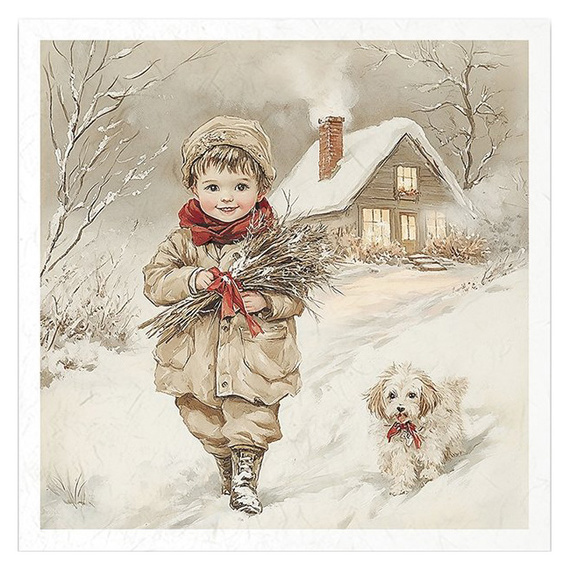 Reispapier-Set - Kinder, Weihnachten, Winter, Retro - RSM199 - Itd Collection