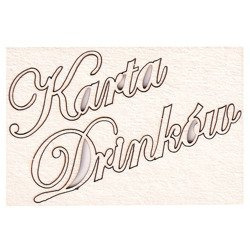 Dekorpappe Die Cut Chipboard Beschriftung der Getränkekarte - SCRAPINIECrapiniec