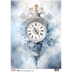 Reispapier Decoupage Bastelpapier A4 - Scraplove - Winter Pastel City 1 - Winterliche Pastellstadt 1
