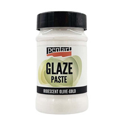 Glaze PASTE Glasurpaste Olivgold schillernde 100ml - PENTART