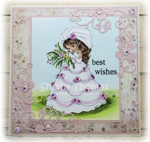 WHIMSY STAMPS - Gummistempel Motivstempel Christmas - Josie Bell Bride - Braut