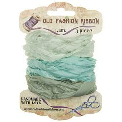 Dekorative VINTAGE Shabby Bänder Set 3 x 1,2 m Wrapping Ribbons, OLDZ19