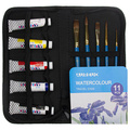 Reise-Malset im Koffer - Phoenix - Aquarellfarben 5x12 ml, 5 Pinsel