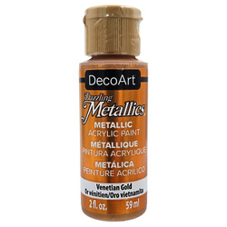 DECOART Dazzling Metallics Acrylic Paint, Acrylfarbe - Venetian Gold 59 ml