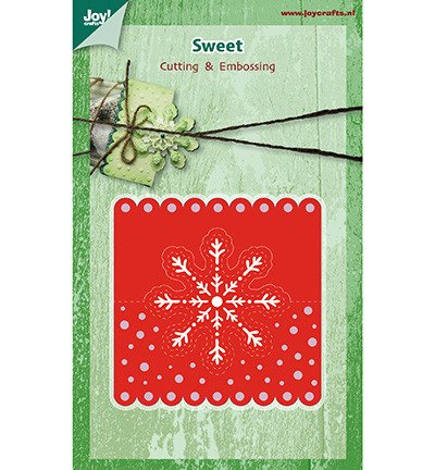 JOY!Crafts Stanzform Präge Stanzschablone Cutting Die - schneeflocken-Vignette 6002/0393 Schneeflocken-Vignettenkarte