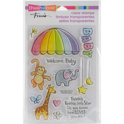 STAMPENDOUS  - Transparent Stempel Motivstempel Clear Stamp Animal Mobile Tiere / Karussell / Spieluhr