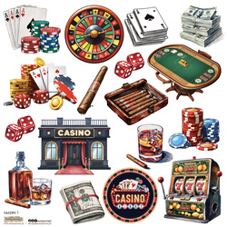 AUFKLEBER ScrapLove Dekor Stickers - Casino 1