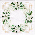 SERVIETTEN 1 Stück Motivservietten Decoupage Napkin 33x33cm, Madonna Lily Wreath