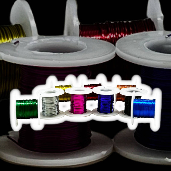 Set mit 9 Farben Floristendraht-Set 9 Farben - 0,3 mm - 9 x 3 m