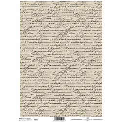 ITD Reispapier Decoupage Bastelpapier Softpapier Serviettentechnik, Handschrift R052