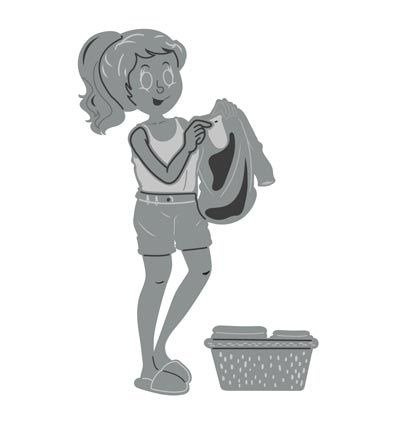 JOY!Crafts Stanzform Präge Stanzschablone Cutting Die - 6002/0674 Wäscherei, Frau