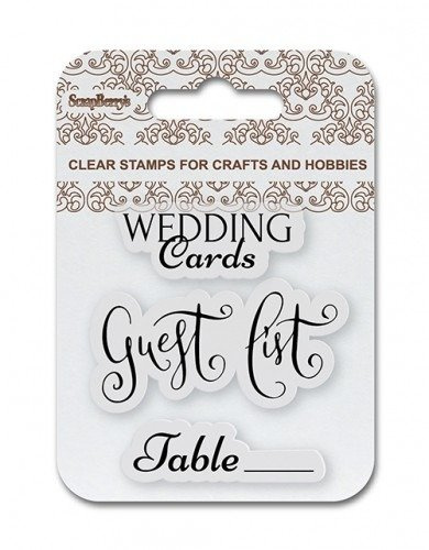 SCRAPBERRY'S Transparent Stempel Motivstempel  Wedding cards Hochzeitskarten