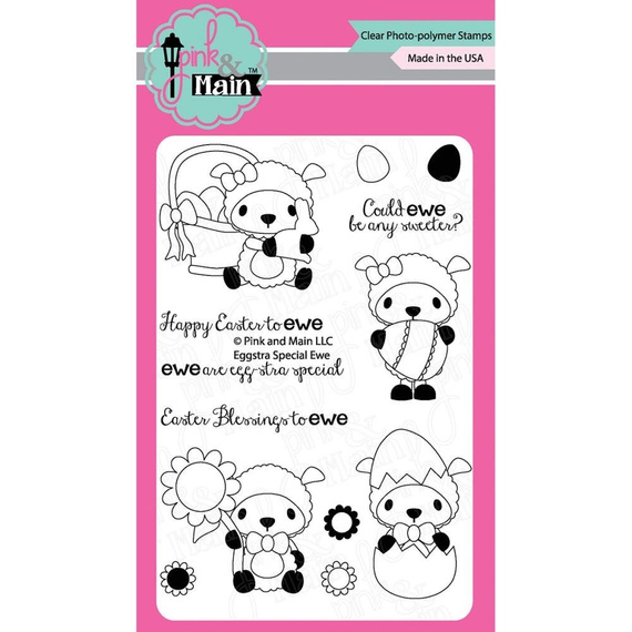 PINK & MAIN Transparent Stempel Motivstempel Clear Stamp - Eggstra Special Ewe - Osterschaf