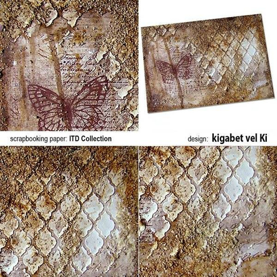 ITD Mixed Media Schablone STENCIL für Decoupage Scrapbooking 16x16, ST0028 Marokko muster