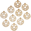 Holz-Christbaumanhänger Set 10 Stück - Stern - 6 cm