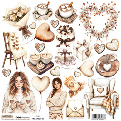 AUFKLEBER ScrapLove Dekor Stickers - Cozy Valentines 1 - Gemütliche Valentinstage 
