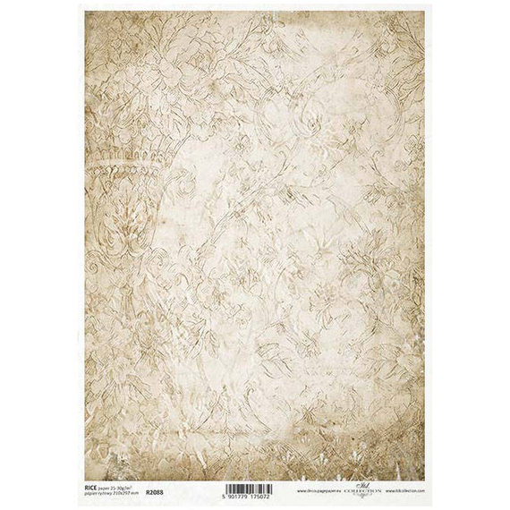 ITD Reispapier Decoupage Bastelpapier, Tapetenmotiv Vintage R2088