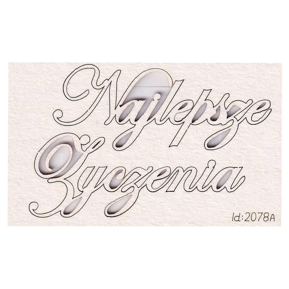 SCRAPINIEC Dekorpappe Die Cut Chipboard Dekoration Ornament, Najlepsze Życzenia