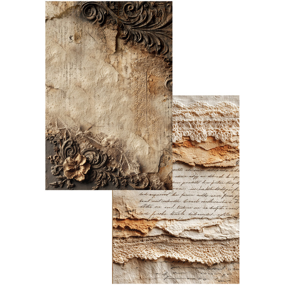 ALCHEMY OF ART Set 15x30cm Scrapbooking Papier, Magic of the Northern Lights, aurora