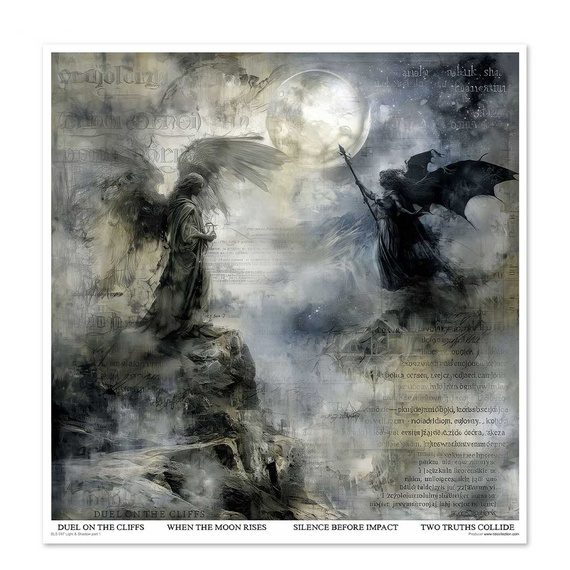 ITD COLLECTION Scrapbooking Papier Set 30x30 cm - Light & Shadow 1