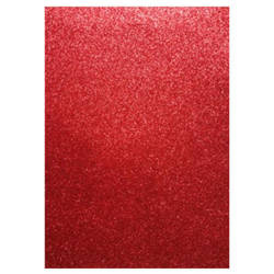 BASTELSCHAUM Glitter 2 mm 20x30cm - rot 1 Stk.