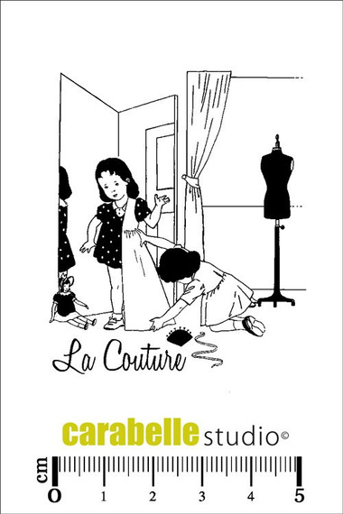 CARABELLE STUDIO Gummistempel Motivstempel Passion La Couture - Mode und Schneiderei