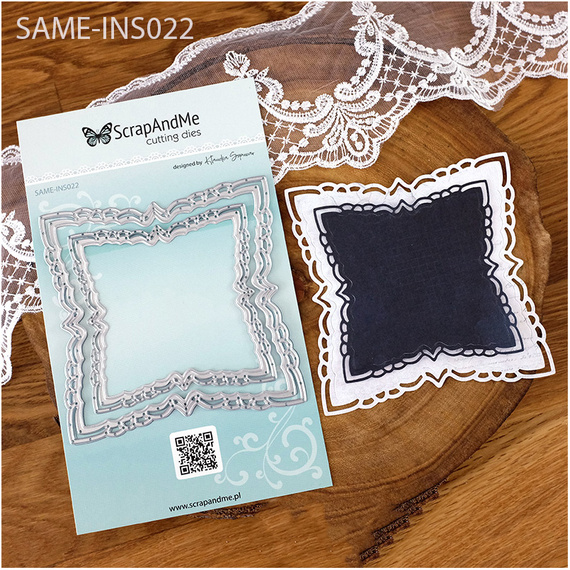 Stanzschablone – Cutting Die für Papier - SCRAPANDME - Dekorative Quadrate