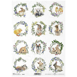 ITD Reispapier Decoupage Bastelpapier Serviettentechnik, R1827 Ostern