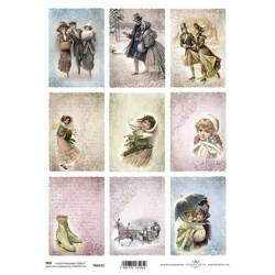 ITD Etikettenset SCRAPBOOKING - TAG131 Vintage-Winter
